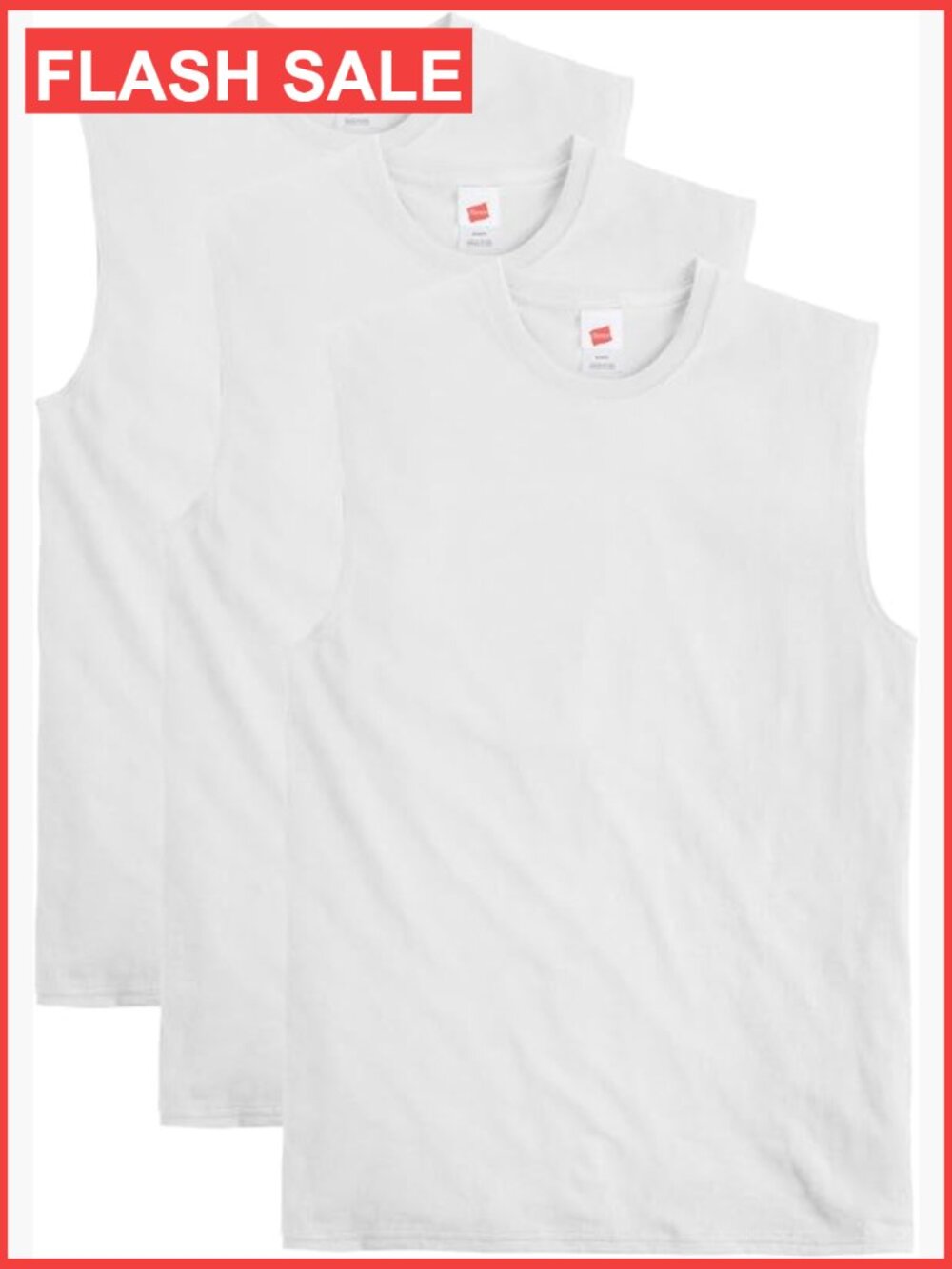 Men's Cotton Muscle Tank 3-Pack Midweight Sleeveless Athletic